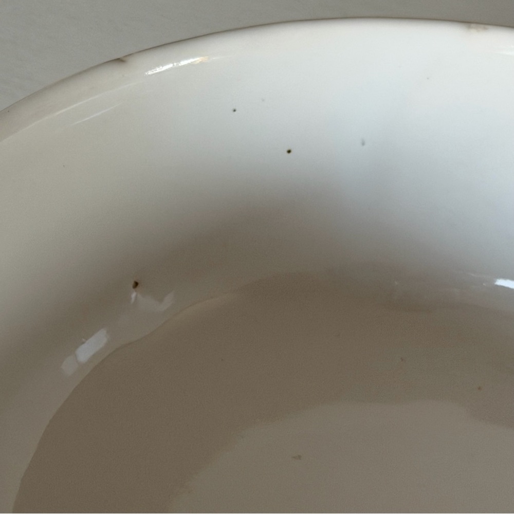 White Ceramic Bowl with Gold Branch Design - Picture 10 of 11